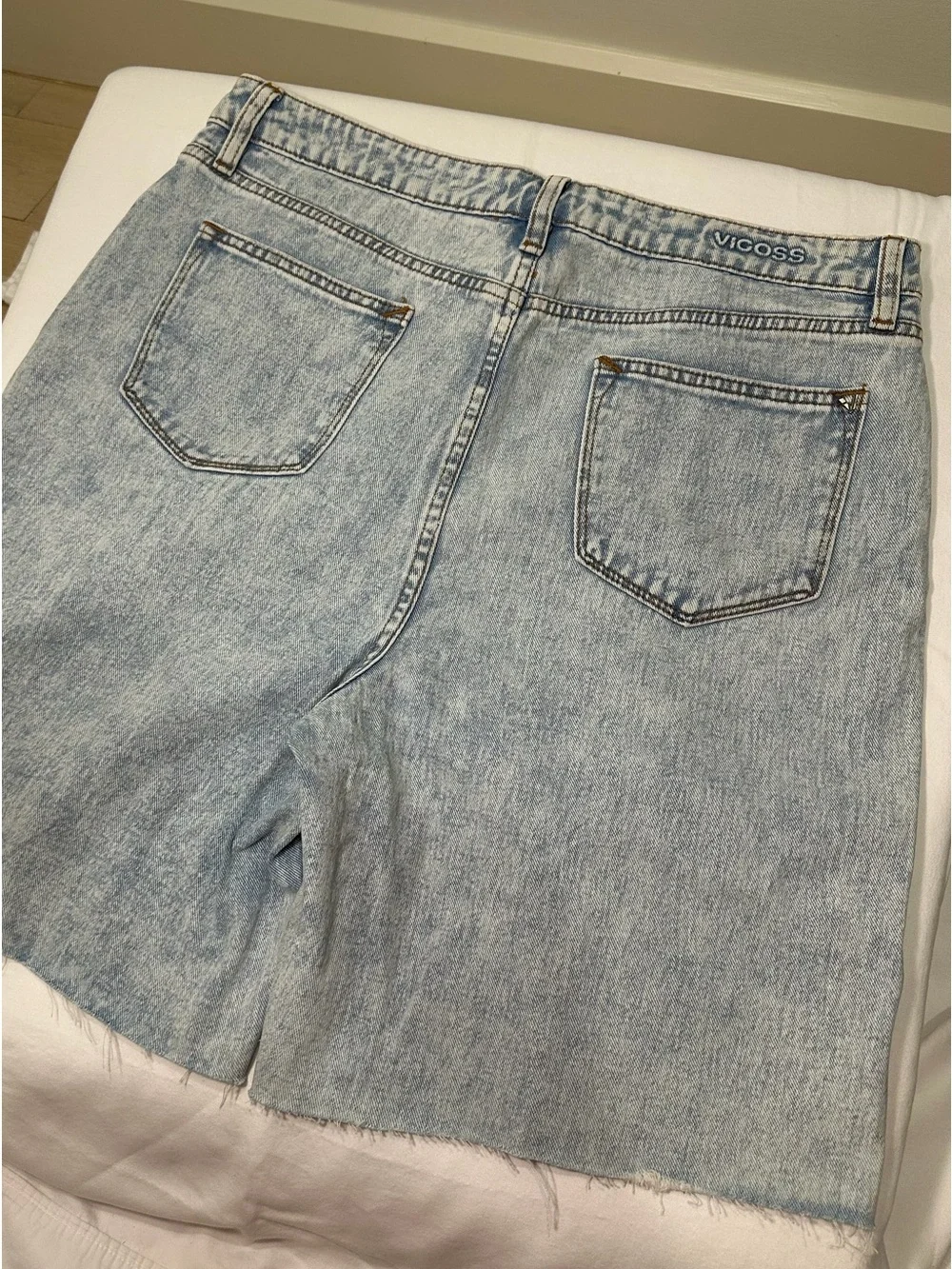 Vigoss Light-Washed Denim Cutoff Shorts